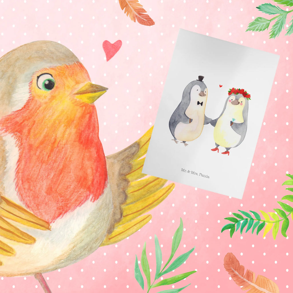 Greetings card Marriage penguin folding card, invitation card, greeting card, wedding card, birthday card, Wedding, marriage, gifts, penguins, wedding, wedding day, wedding gift, gift idea wedding, guest gift, penguin