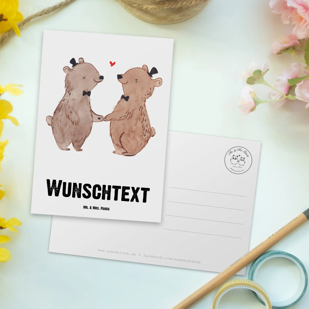 Personalised postcard bears gay pride Wedding, marriage, gifts