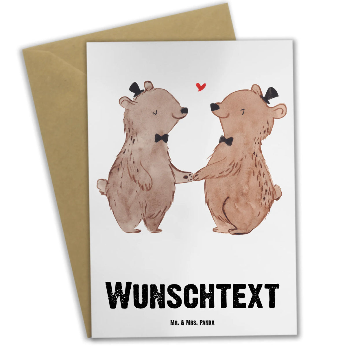 Personalised greetings card bears gay pride Wedding, marriage, gifts