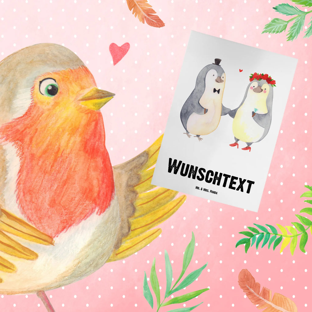 Personalised greetings card Marriage penguin Wedding, marriage, gifts, penguin, wedding gift, guest gift, penguins, wedding day, gift idea wedding, wedding