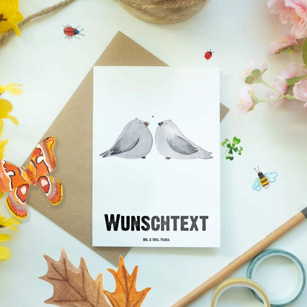 Personalised greetings card pigeons Love Wedding, marriage, gifts, Doves, Turtledove, Couple gift, Couple, Girlfriend, Friend, Dove, Love