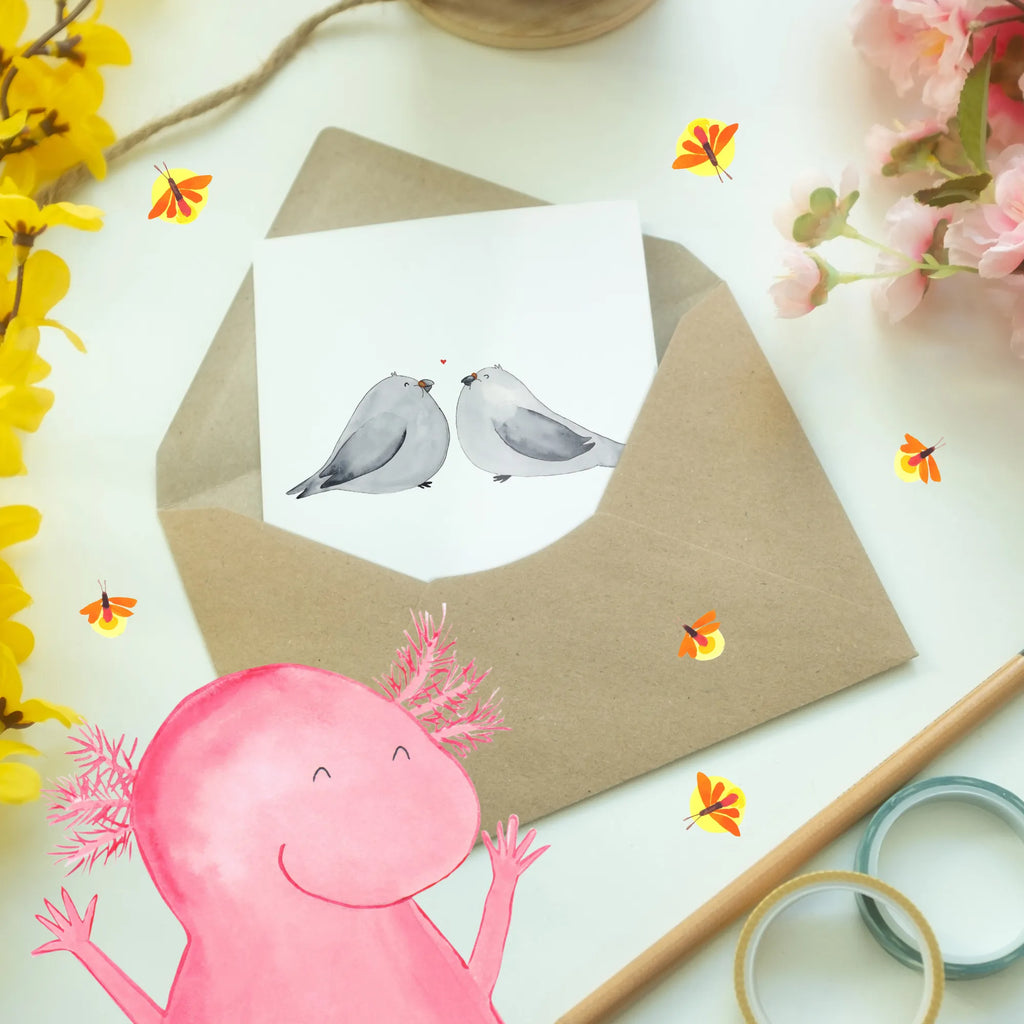 Personalised greetings card pigeons Love Wedding, marriage, gifts, Doves, Turtledove, Couple gift, Couple, Girlfriend, Friend, Dove, Love