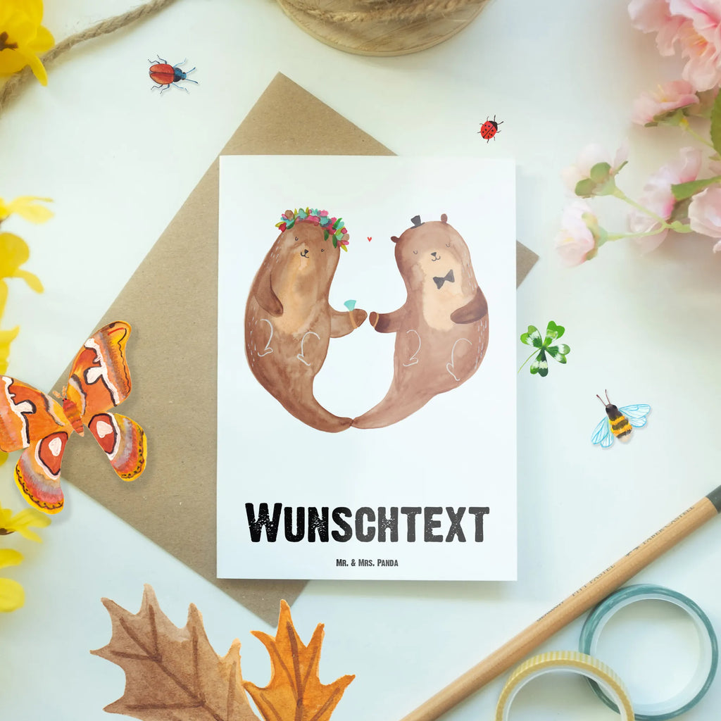 Personalised greetings card Marriage otter Wedding, marriage, gifts, wedding, wedding gift, wedding day, wedding ceremony