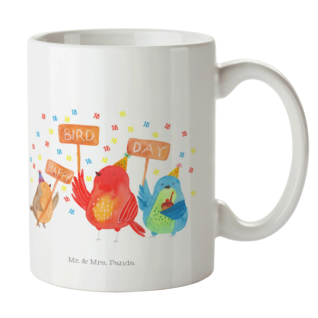 Tasse 18. Geburtstag Happy Bird Day Tasse, Kaffeetasse, Teetasse, Becher, Kaffeebecher, Teebecher, Keramiktasse, Porzellantasse, Büro Tasse, Geschenk Tasse, Tasse Sprüche, Tasse Motive, Kaffeetassen, Tasse bedrucken, Designer Tasse, Cappuccino Tassen, Schöne Teetassen, Geburtstag, Geburtstagsgeschenk, Geschenk, zum, schenken, für, Feiern, Party