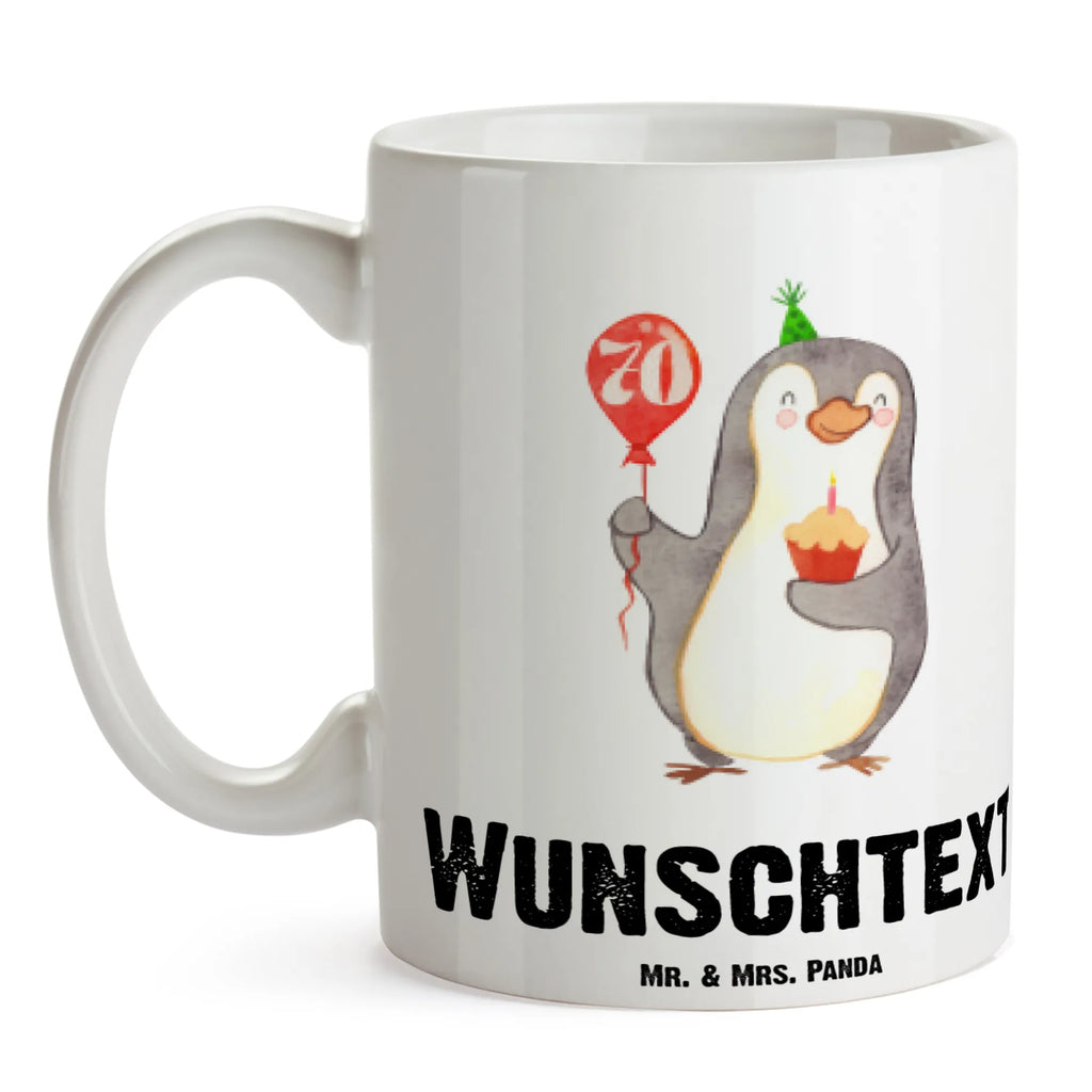 Personalisierte Tasse 70. Geburtstag Pinguin Luftballon Personalisiert, Tasse mit Namen, Personalisierte Tasse, Wunschname, Drucken, Tasse, Namenstasse, Namen, Geschenk, Geburtstag, Geburtstagsgeschenk, Pinguin, Geburtstage, Geburtstagsfeier, Happy Birthday