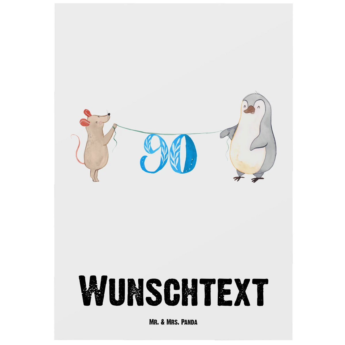 Personalised postcard 90th birthday mouse penguin celebration, sayings, boyfriend, money gifts, gift ideas, gift package, birthday present, special gifts, Birthday, birthday party, friends, birthday wish, birthday cards, 18th birthday, 30th birthday, 40th, 50th, 60th, 70th, 80th, 90th, 90th., gifts for girlfriend, congratulations, 1 year, guest gifts, gifts online, gift basket, unusual gifts, extraordinary gifts, original gifts, gift items, special birthday gifts, cake, present, birthday
