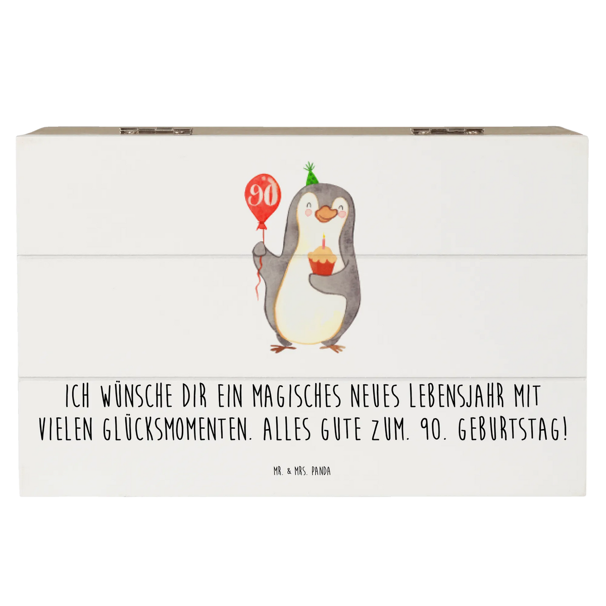 Wooden chest 90th birthday Penguin Balloon XXL, memory box, casket, decorative box, Wooden box, treasure chest, box, storage box, chest, Birthday, celebration, party, birthday party, friends, family, birthday wish, birthday present, birthday cards, 18th birthday, 30th birthday, 40th, 50th, 60th, 70th, 80th, 90th, 90th., gift ideas, gifts for girlfriend, boyfriend, mom, dad, brother, sister, congratulations, funny, sayings, 1 year, money gifts, guest gifts, gifts online, gift basket, special gifts, unusual gifts, extraordinary gifts, gift package, original gifts, gift items, special birthday gifts, gift, penguin, happy birthday, birthday, birthdays
