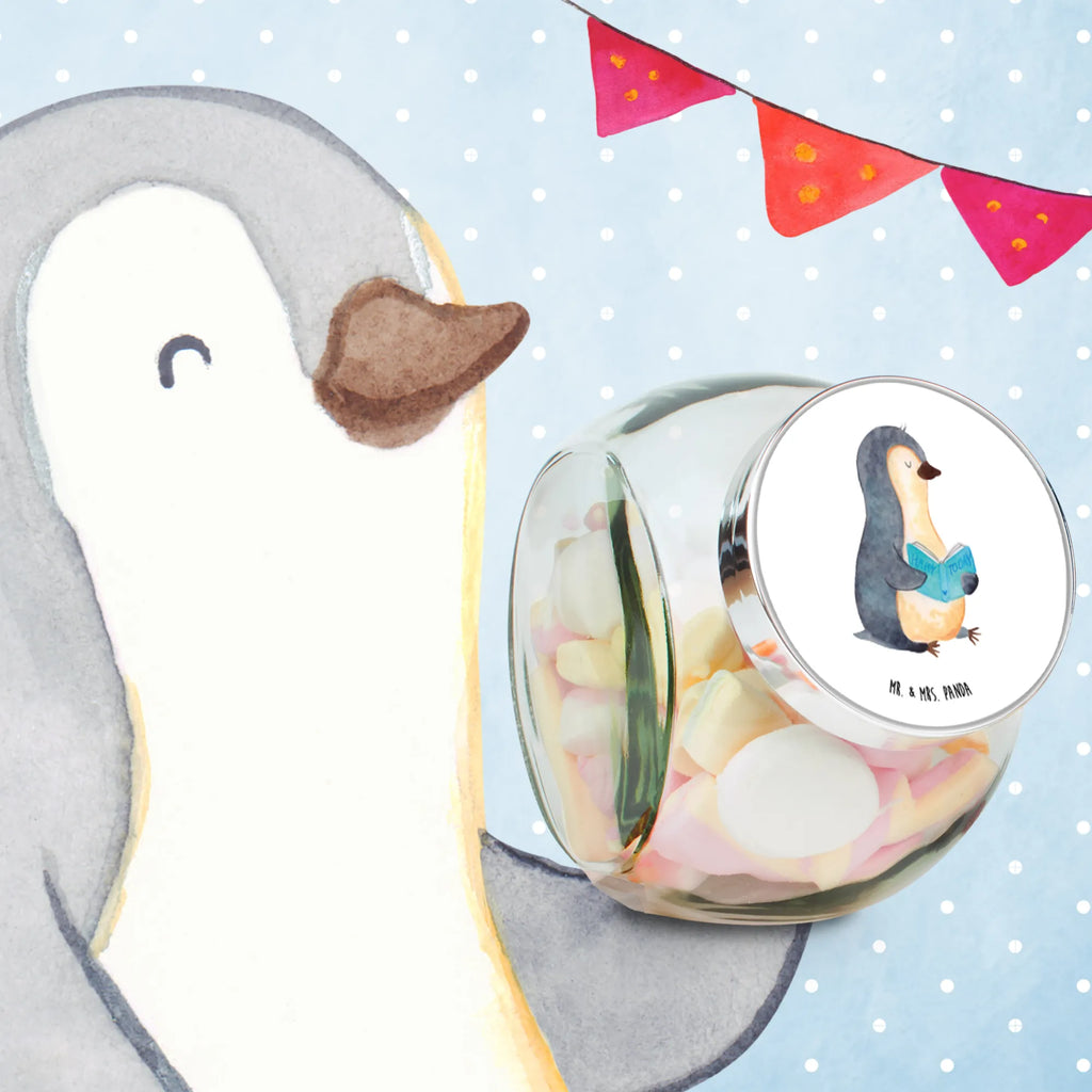 Candy Jar Penguin A book Penguin, North Pole, Winter, Penguins, vacation, penguins, reading, leisure, lazing around, bookworm, book, holidays, doing nothing