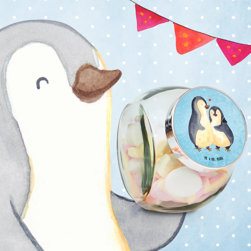 Candy Jar Penguin embrace Penguin, North Pole, Winter, Penguins, wedding gift, engagement, love gift, lovers, anniversary, penguin, wedding day, proof of love, love, wedding