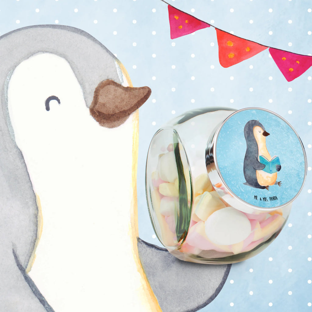 Candy Jar Penguin A book Penguin, North Pole, Winter, Penguins, vacation, penguins, reading, leisure, lazing around, bookworm, book, holidays, doing nothing