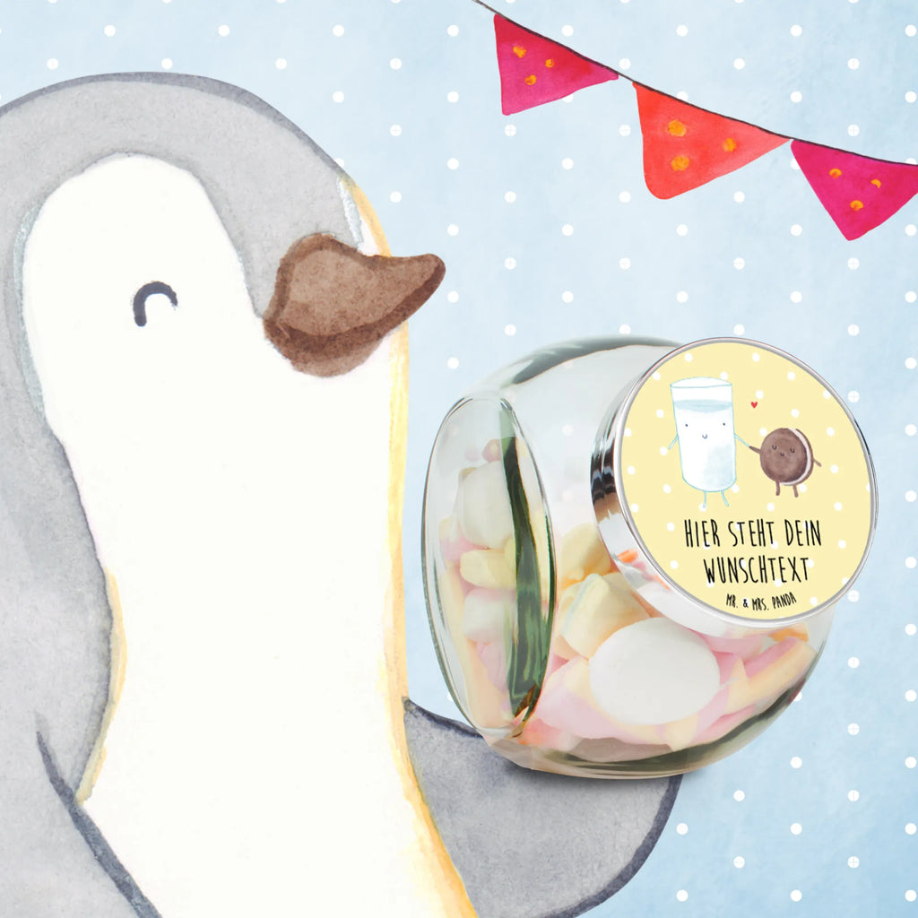 Personalized Candy Jar milk biscuit small animals, cute, funny, cute animal motives, hand drawn, small world, funny sayings, good mood, happy, gifts, gift ideas, special gifts, animal lover, card, invitation breakfast, Milk, romantic, milk, coffee, perfect couple, motif sweet, biscuit, cookies, cookie