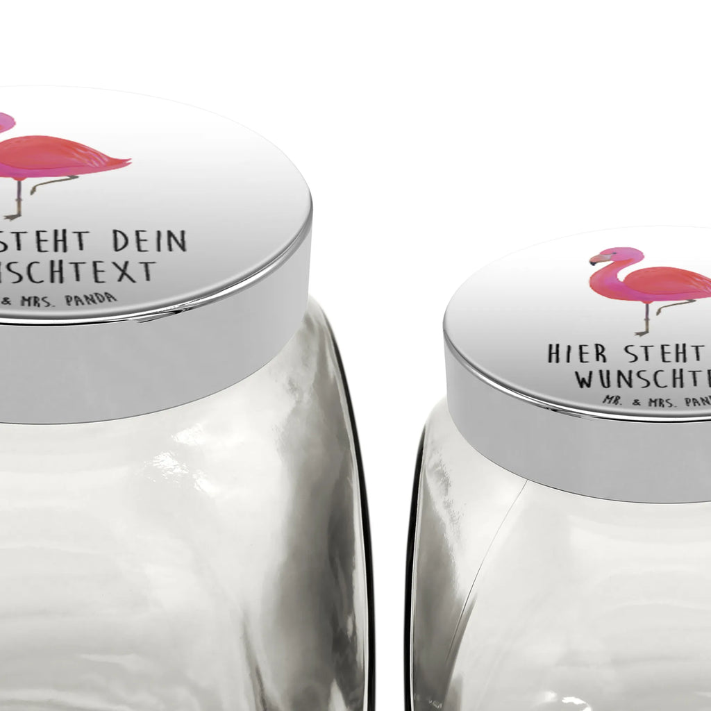 Spersonalizowany słoik na cukierki Flamingo Klasyczny Flamingo