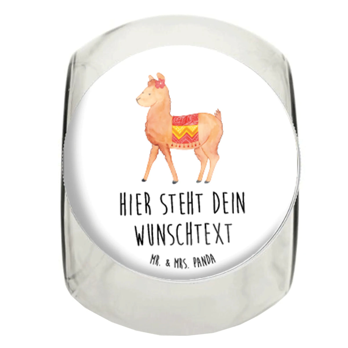 Personalized Candy Jar alpaca Proud alpaca, animal, llama, pako, camel, Peru, favourite animal