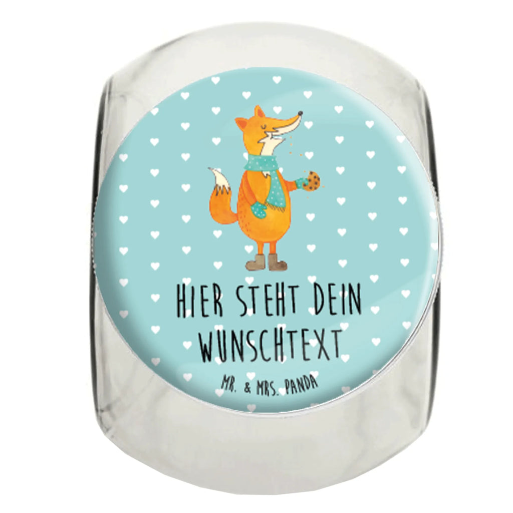 Personalized Candy Jar Fox biscuit fox, foxes, forest wildlife, clever as a fox, animal lover, christmas time, love, baking saying, winter, christmas present, cookies, kitchen decoration