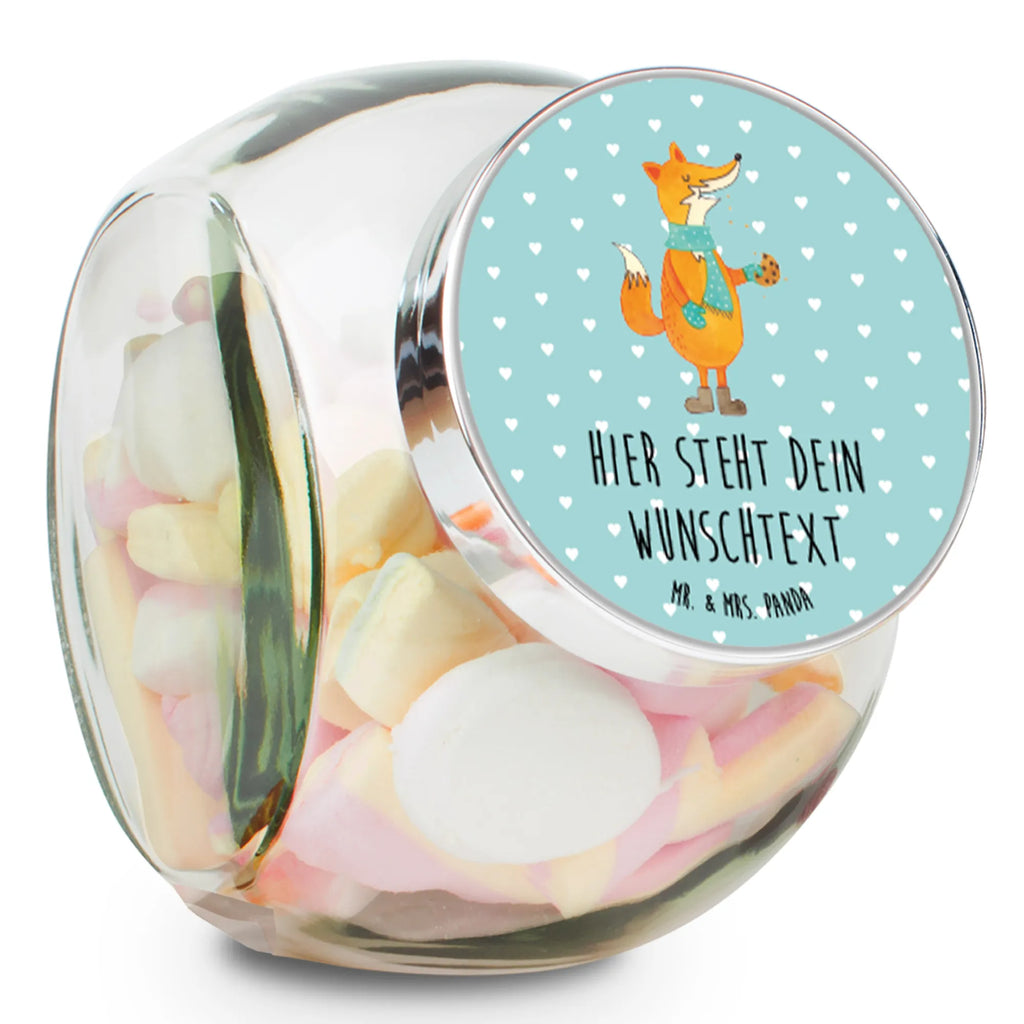 Personalized Candy Jar Fox biscuit fox, foxes, forest wildlife, clever as a fox, animal lover, christmas time, love, baking saying, winter, christmas present, cookies, kitchen decoration