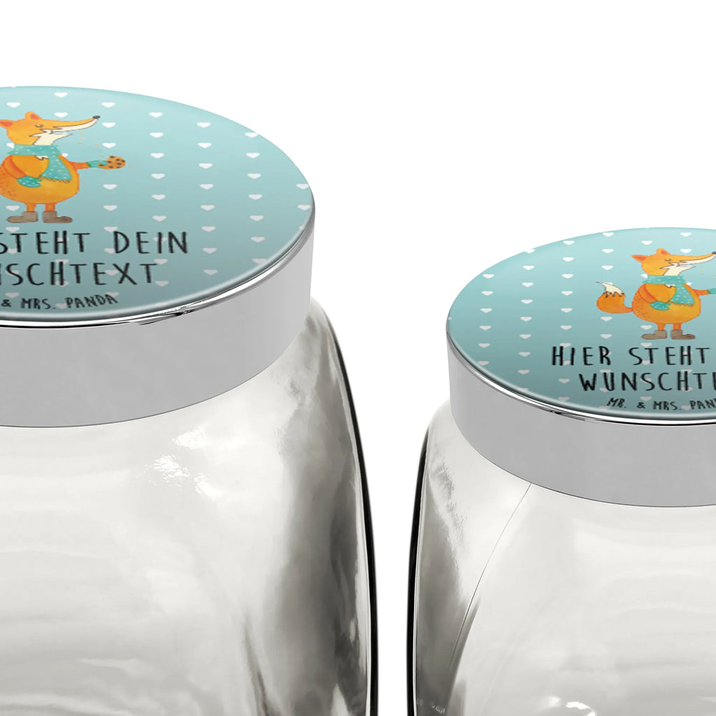 Personalized Candy Jar Fox biscuit fox, foxes, forest wildlife, clever as a fox, animal lover, christmas time, love, baking saying, winter, christmas present, cookies, kitchen decoration