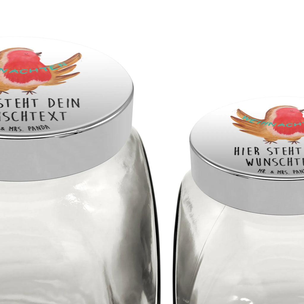 Personalized Candy Jar robin Christmas Winter, Christmas, Christmas time, snow, Merry Christmas, winter, Christmas motif, bird, xmas, Christmas greeting, Christmas Eve