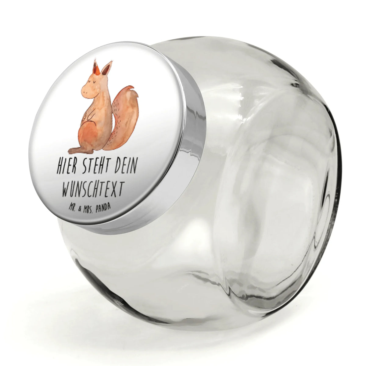 Personalized Candy Jar unicorn Believe squirrel