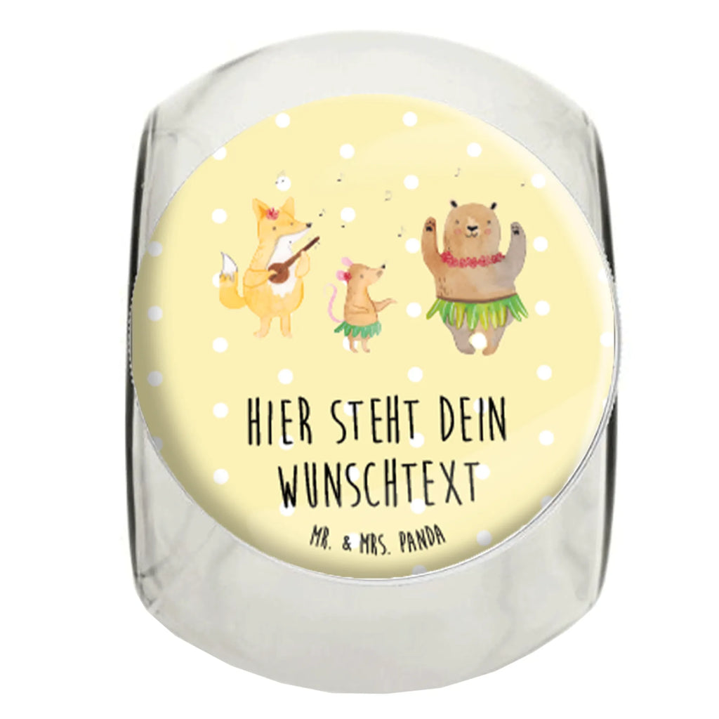 Spersonalizowany słoik na cukierki zwierzęta leśne Aloha Motywy zwierzęce, dobra energia, zabawne powiedzonka, zwierzęta