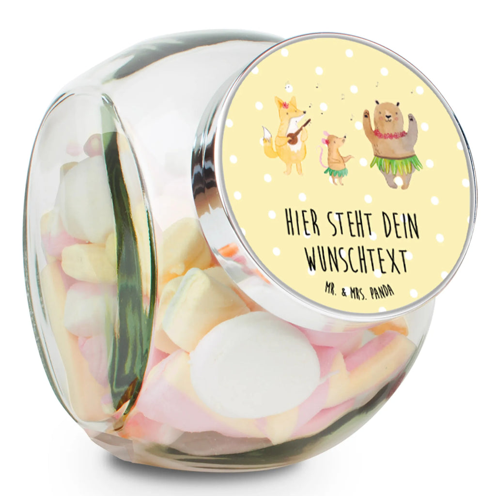 Spersonalizowany słoik na cukierki zwierzęta leśne Aloha Motywy zwierzęce, dobra energia, zabawne powiedzonka, zwierzęta