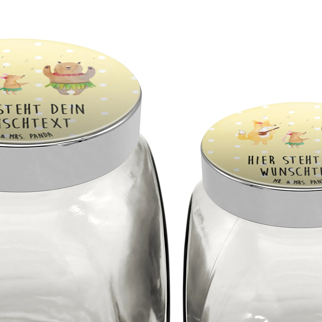 Spersonalizowany słoik na cukierki zwierzęta leśne Aloha Motywy zwierzęce, dobra energia, zabawne powiedzonka, zwierzęta