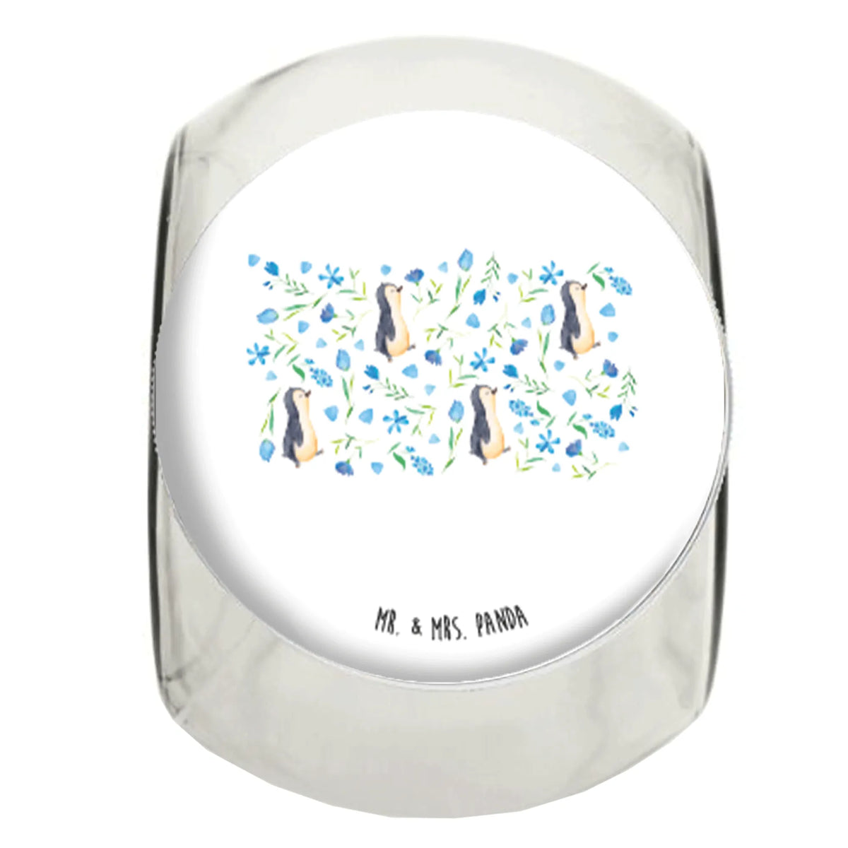Bonbonglas Pinguinliebe Design Vorratsbehälter, küchenglas, Vorratsdose Glas, gewürzglas, Bonbonglas, Süßigkeiten Glas, Candyglas, Bonboniere, Aufbewahrungsdose, Glasdose, schraubglas, mehrzweckglas, Frischhaltedose, Vorratsglas, Bonbonbehälter, Dekoglas, Naschglas, keksdose glas, Lebensmittelbehälter, Naschdose, keksglas, Kaffeedose, Müsli Glas, Teedose, aufbewahrungsglas, Vorratsdose, glasbehälter, lebensmittelbehälter glas, Süßigkeitenglas, Muster, Aquarell, Blaue Blumen, Blumen, Pinguin, Pinguine