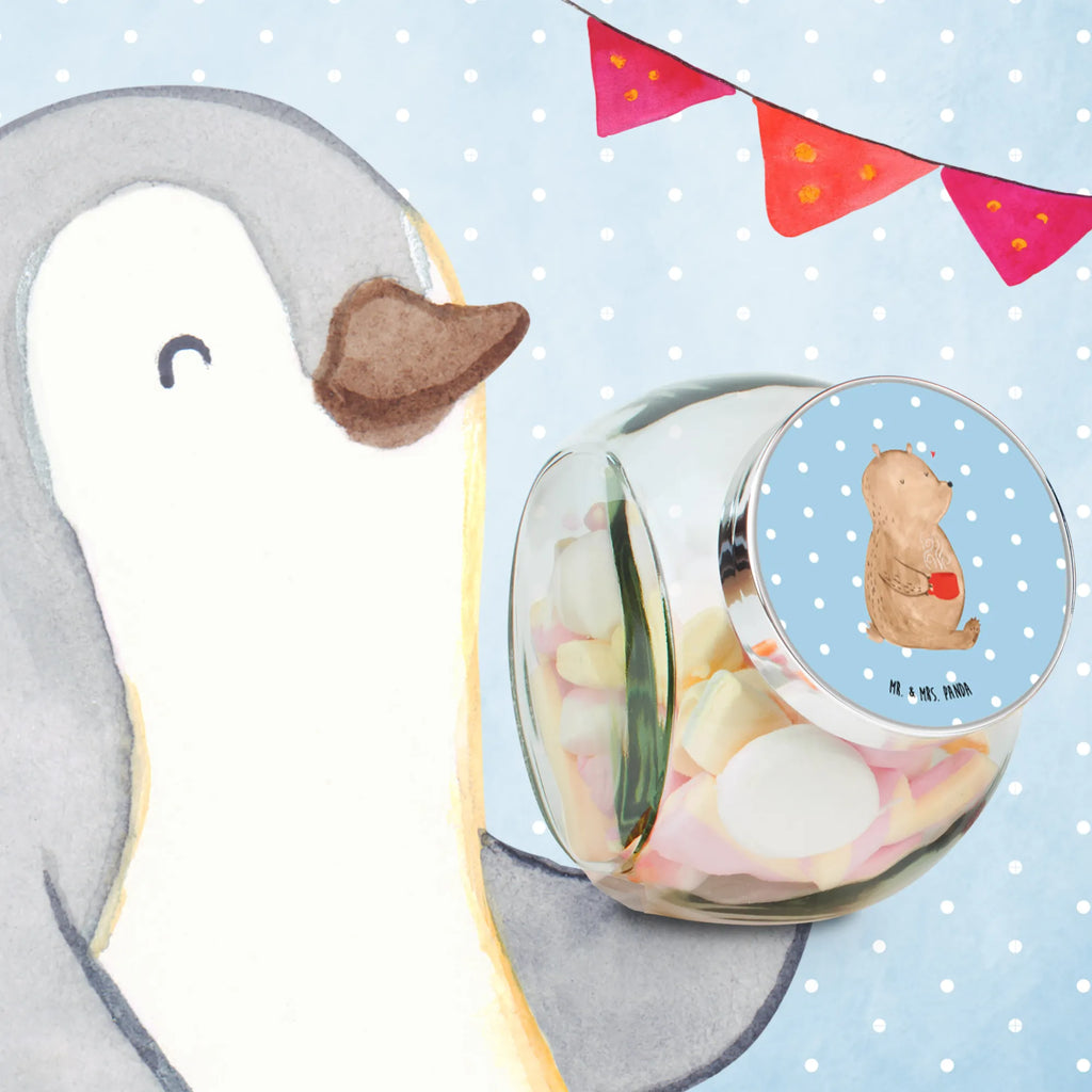 Słoik na cukierki Niedźwiedź kawa Niedźwiedź, Miś, Pluszowy miś