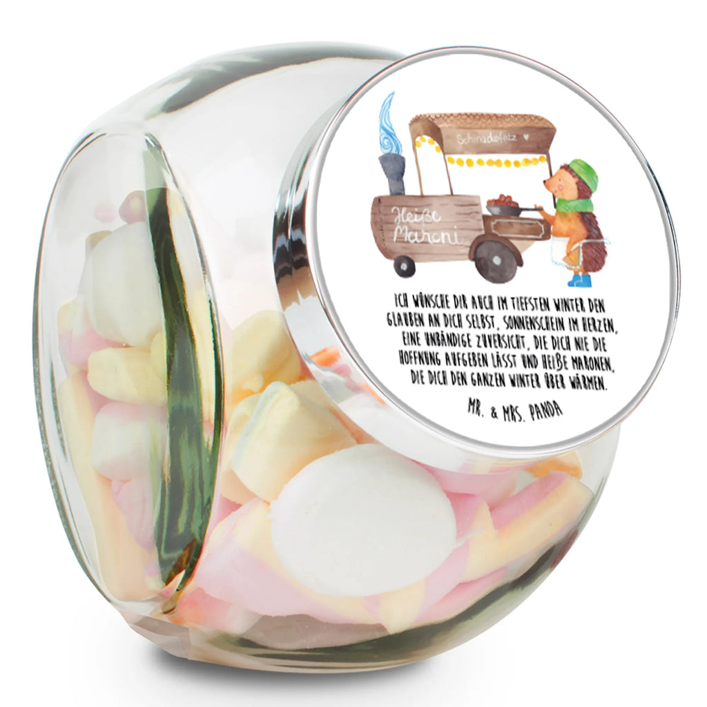 Słoik na cukierki Jeż kasztany Zima, Boże Narodzenie, dekoracje świąteczne, Mikołaj, Adwent, Wigilia, zimowy motyw