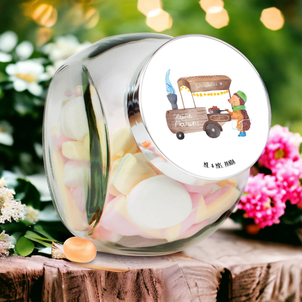 Słoik na cukierki Jeż kasztany Zima, Boże Narodzenie, dekoracje świąteczne, Mikołaj, Adwent, Wigilia, zimowy motyw