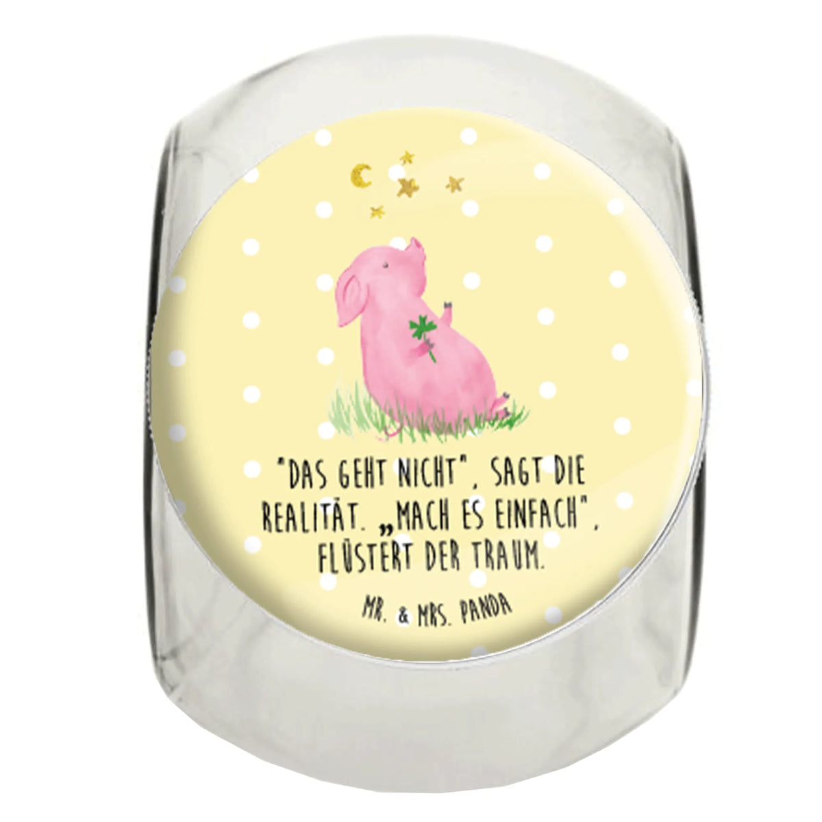 Candy Jar Pig Luck good mood, special gifts, cute, small animals, animal lover, cute animal motives, gift ideas, hand drawn, gifts, card, funny sayings, piglet, lucky charm, Lucky bastard. Luck, goals, asterisks, stars