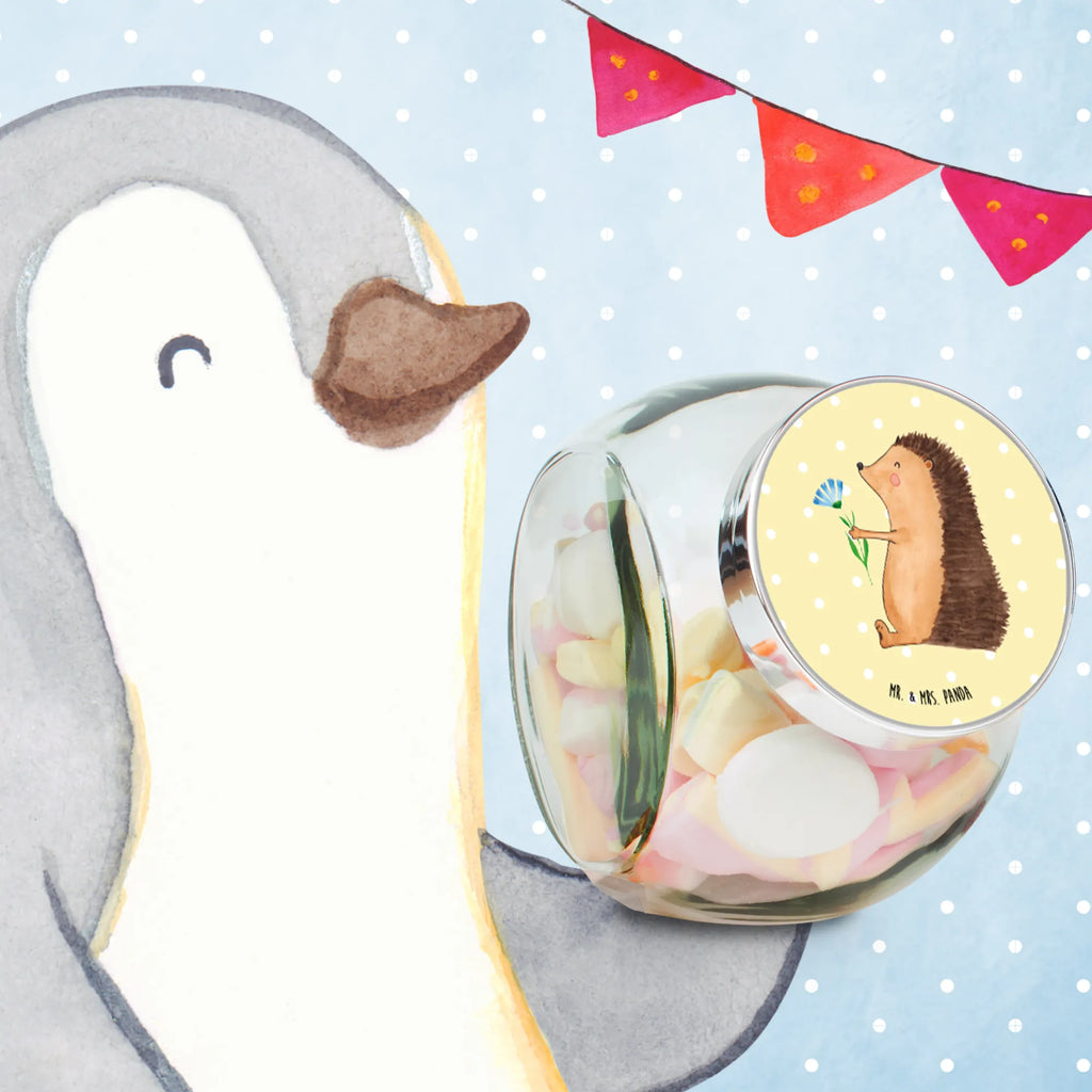 Słoik na cukierki jeż Kwiaty Motywy zwierzęce, dobra energia, zabawne powiedzonka, zwierzęta