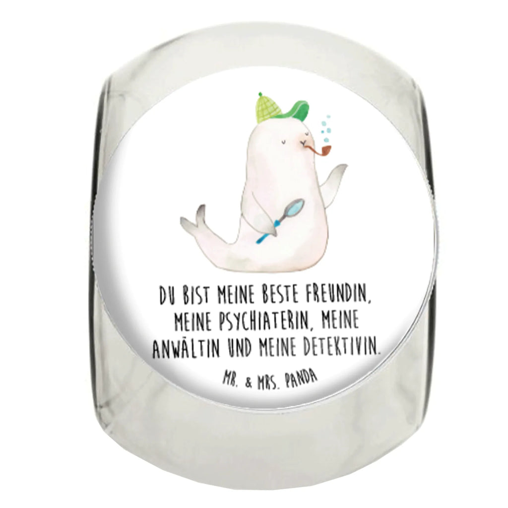 Candy Jar seal sherlock small animals, cute, funny, cute animal motives, hand drawn, small world, funny sayings, good mood, happy, gifts, gift ideas, special gifts, animal lover, card