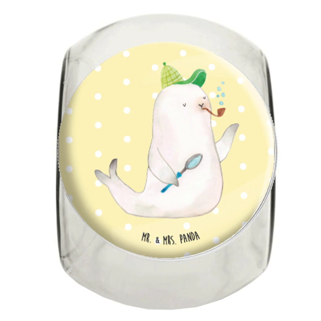 Candy Jar seal sherlock small animals, cute, funny, cute animal motives, hand drawn, small world, funny sayings, good mood, happy, gifts, gift ideas, special gifts, animal lover, card