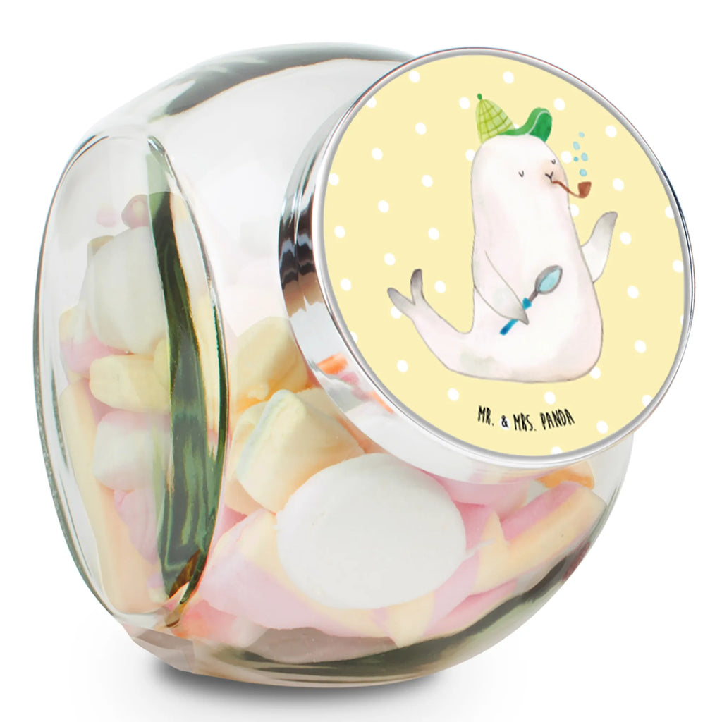 Candy Jar seal sherlock small animals, cute, funny, cute animal motives, hand drawn, small world, funny sayings, good mood, happy, gifts, gift ideas, special gifts, animal lover, card