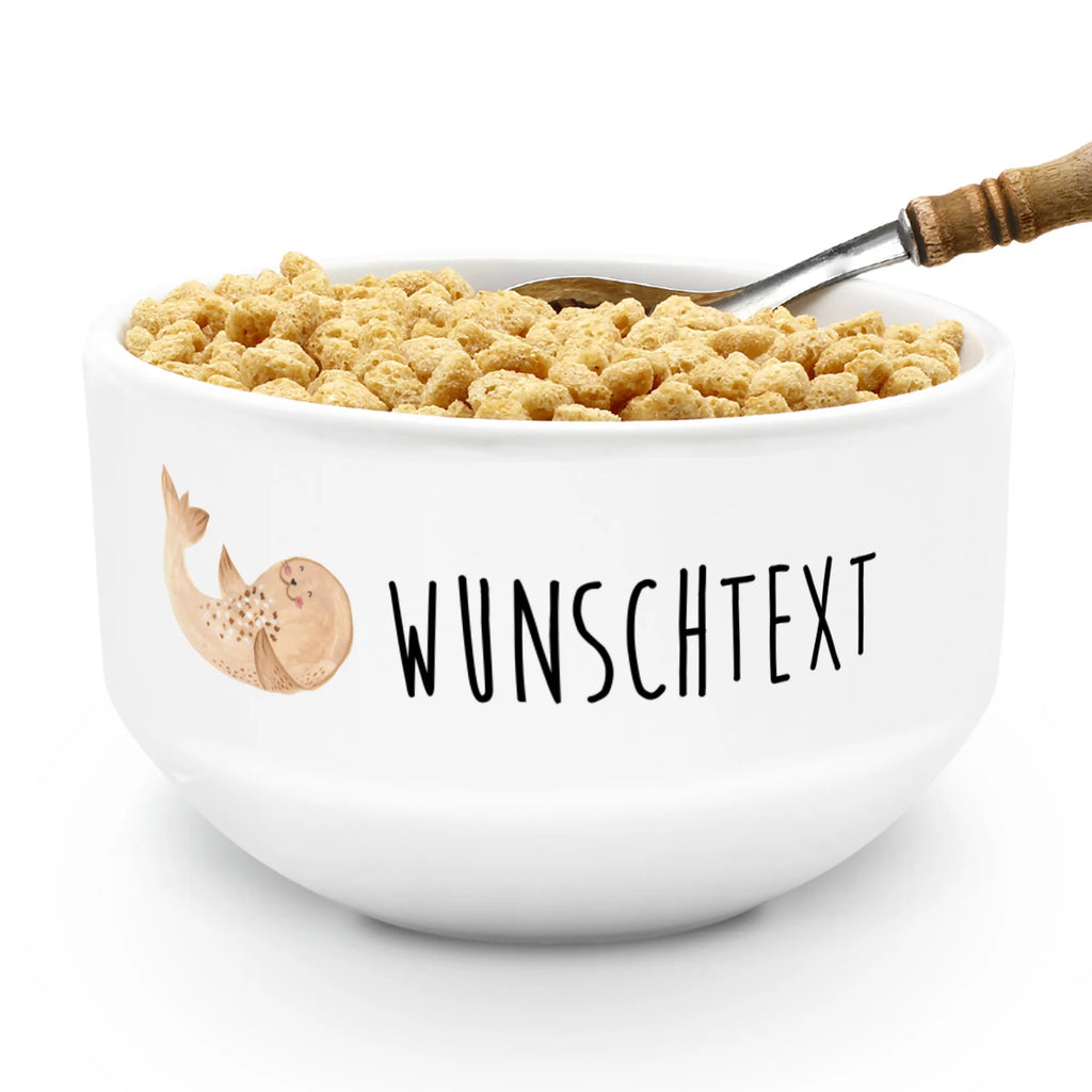 Personalized Muesli Bowl seal Lay personalized cereal bowl, bowl, muesli bowl, fruit bowl, snack bowl, porcelain bowl, soup bowl, dessert bowl, breakfast bowl, ceramic bowl, salad bowl, small animals, cute, funny, cute animal motives, hand drawn, small world, funny sayings, good mood, happy, gifts, gift ideas, special gifts, animal lover, card, Seal, seals, sea animal, North Sea, joy, laughter, seal, beach, Baltic Sea