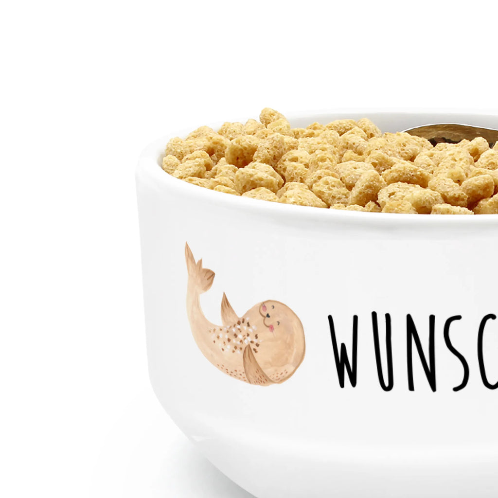 Personalized Muesli Bowl seal Lay personalized cereal bowl, bowl, muesli bowl, fruit bowl, snack bowl, porcelain bowl, soup bowl, dessert bowl, breakfast bowl, ceramic bowl, salad bowl, small animals, cute, funny, cute animal motives, hand drawn, small world, funny sayings, good mood, happy, gifts, gift ideas, special gifts, animal lover, card, Seal, seals, sea animal, North Sea, joy, laughter, seal, beach, Baltic Sea