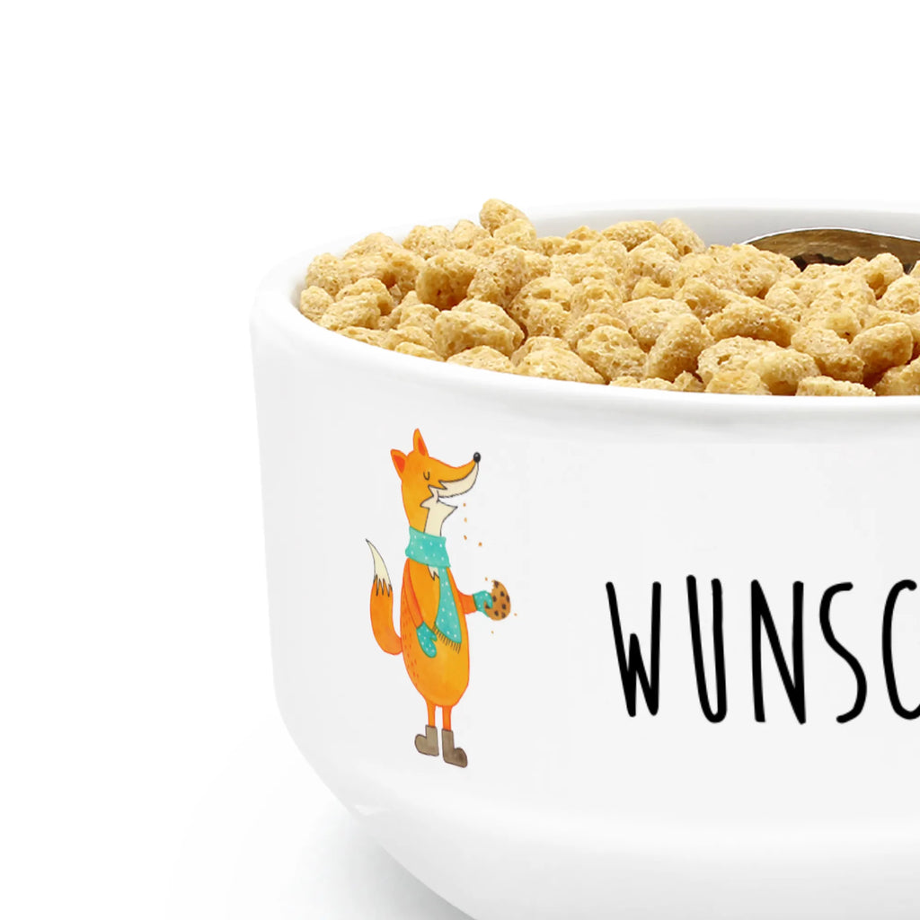 Personalized Muesli Bowl Fox biscuit porcelain bowl, salad bowl, personalized cereal bowl, fruit bowl, breakfast bowl, dessert bowl, bowl, snack bowl, ceramic bowl, muesli bowl, soup bowl, fox, foxes, forest wildlife, clever as a fox, animal lover, kitchen decoration, love, christmas time, winter, baking saying, christmas present, cookies