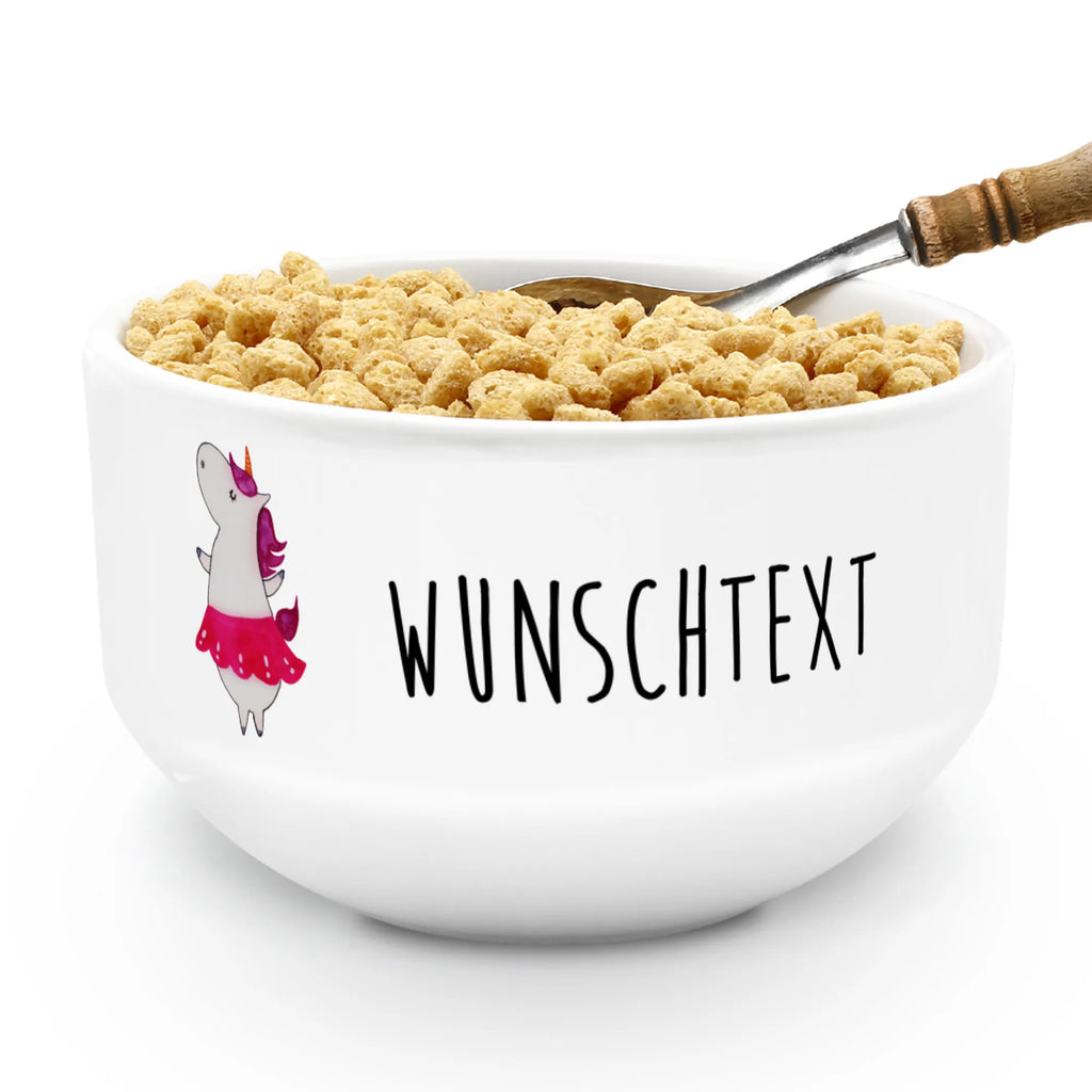 Personalized Muesli Bowl unicorn ballerina breakfast bowl, salad bowl, porcelain bowl, personalized cereal bowl, soup bowl, snack bowl, ceramic bowl, dessert bowl, bowl, muesli bowl, fruit bowl, unicorn, unicorns, Unicorn, Flat, Celebration, Party, English, Ballerina, Dancer gift, dancer present, Dancing, Einhorn, Fun