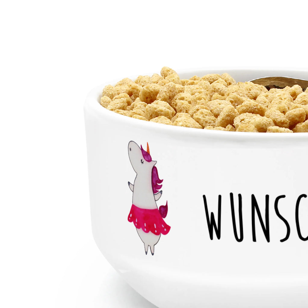 Personalized Muesli Bowl unicorn ballerina breakfast bowl, salad bowl, porcelain bowl, personalized cereal bowl, soup bowl, snack bowl, ceramic bowl, dessert bowl, bowl, muesli bowl, fruit bowl, unicorn, unicorns, Unicorn, Flat, Celebration, Party, English, Ballerina, Dancer gift, dancer present, Dancing, Einhorn, Fun