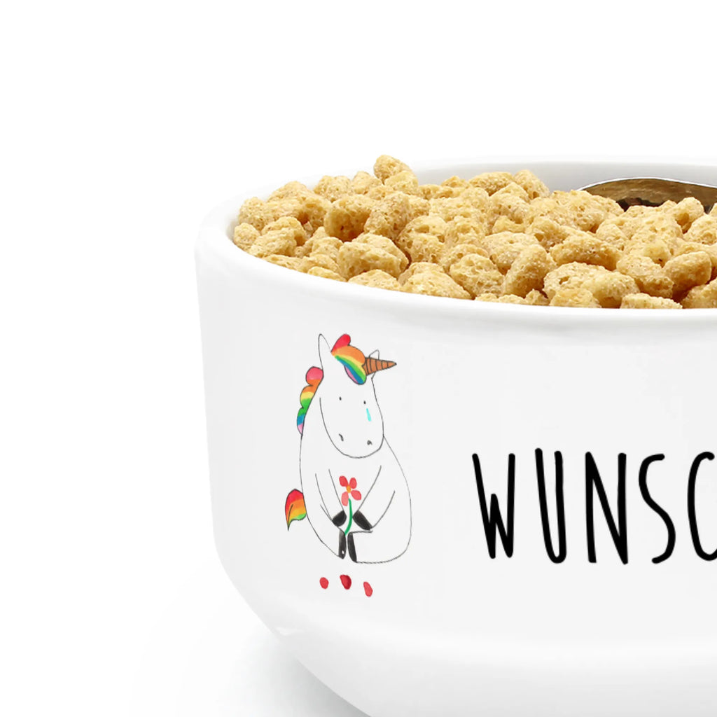 Personalized Muesli Bowl unicorn Sad ceramic bowl, dessert bowl, porcelain bowl, salad bowl, fruit bowl, snack bowl, breakfast bowl, muesli bowl, soup bowl, bowl, personalized cereal bowl, unicorn, unicorns, Friendship, friends, greeting card, grief, flower, glitter, love, consoling, Unicorn