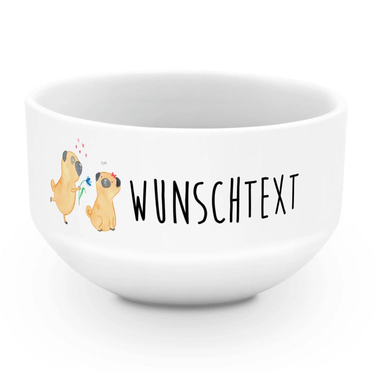 Personalized Muesli Bowl pug In love ceramic bowl, salad bowl, breakfast bowl, soup bowl, snack bowl, dessert bowl, bowl, porcelain bowl, muesli bowl, personalized cereal bowl, fruit bowl, dog, mutt, hound, woof, dog mama, dog breed, love dogs, love for dogs, dog decorative items, bag with dog print, funny gifts for dog owners, what do you give a dog lover, Christmas gifts for dogs, gifts for dogs, dog sayings, in love, love, boob, dog love, love saying. Engaged, partner, Pug, gift friend
