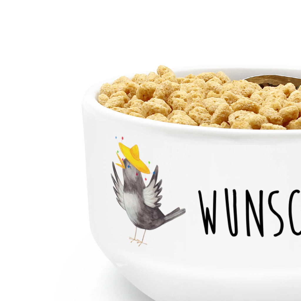 Personalized Muesli Bowl Crow sombrero bowl, dessert bowl, muesli bowl, ceramic bowl, personalized cereal bowl, salad bowl, snack bowl, soup bowl, fruit bowl, breakfast bowl, porcelain bowl, small animals, cute, funny, cute animal motives, hand drawn, small world, funny sayings, good mood, happy, gifts, gift ideas, special gifts, animal lover, card, Saying positive, Birds, Raven, Be happy, Motivation, Happiness Saying, Bird, Magpie