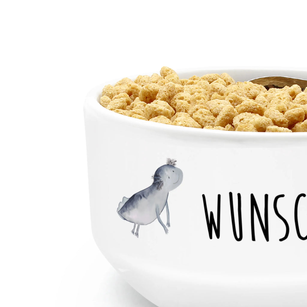 Personalized Muesli Bowl axolotl To swim dessert bowl, snack bowl, ceramic bowl, breakfast bowl, bowl, personalized cereal bowl, salad bowl, porcelain bowl, muesli bowl, soup bowl, fruit bowl, Axolotl, Axelotl, marine animals, Mexican walking fish, salamander, amphibians, tail, problem, problems, axolot, solutions, motivation