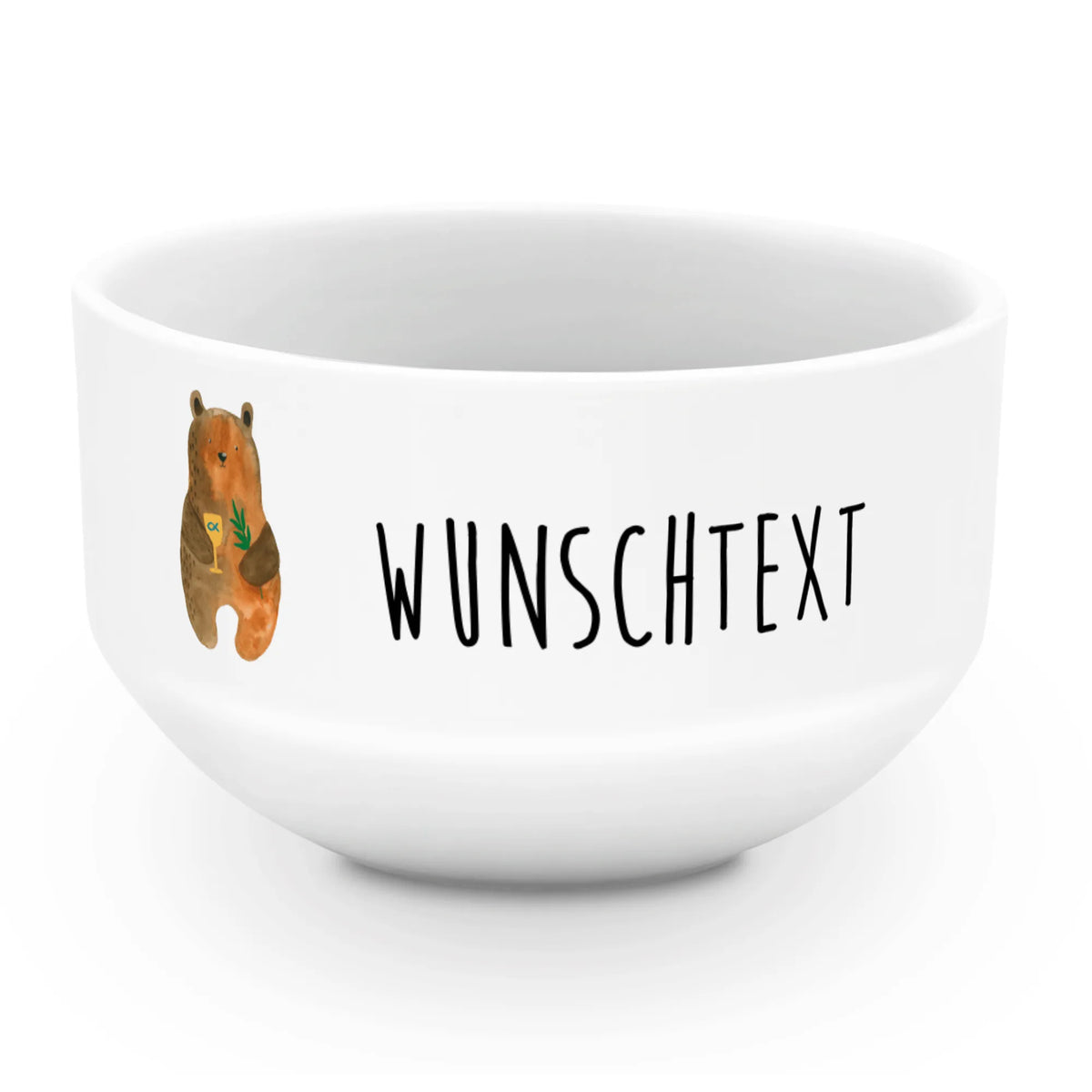 Personalized Muesli Bowl bear confirmation teddy bear, cuddly toy, service, confirmation, church, evangelic