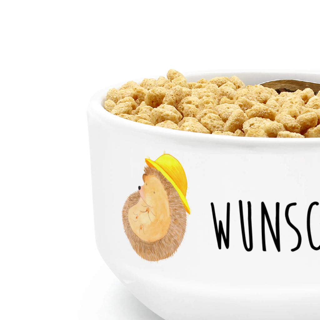 Personalized Muesli Bowl Hedgehog Pray ceramic bowl, breakfast bowl, soup bowl, snack bowl, dessert bowl, personalized cereal bowl, bowl, muesli bowl, salad bowl, fruit bowl, porcelain bowl, small animals, cute, funny, cute animal motives, hand drawn, small world, funny sayings, good mood, happy, gifts, gift ideas, special gifts, animal lover, card, pray, enjoy, sun hat, Amen, hedgehog, God, hedgehog with hat, life, gratitude, be grateful