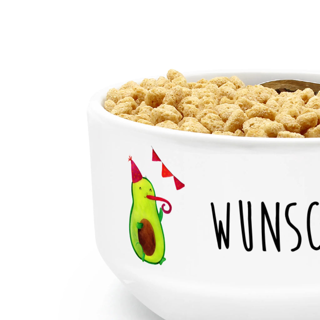 Personalized Muesli Bowl avocado party time breakfast bowl, muesli bowl, fruit bowl, dessert bowl, personalized cereal bowl, snack bowl, porcelain bowl, ceramic bowl, salad bowl, soup bowl, bowl, avocado, vegetables
