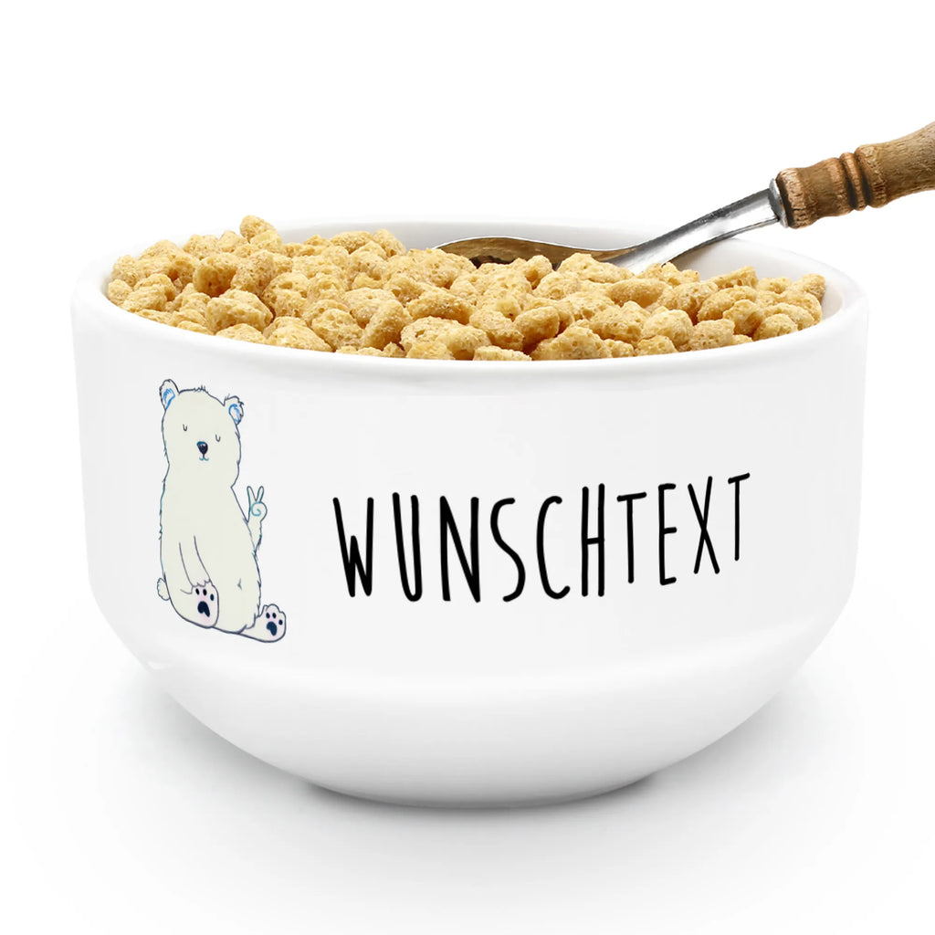 Personalized Muesli Bowl Icebear Lazy salad bowl, dessert bowl, muesli bowl, bowl, fruit bowl, personalized cereal bowl, soup bowl, breakfast bowl, snack bowl, porcelain bowl, ceramic bowl, bear, teddy, teddy bear, cuddly toy, office, work, North Pole, relaxing, home office, Polar bear, office job, lazy, workplace