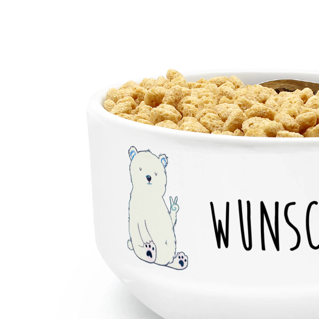 Personalized Muesli Bowl Icebear Lazy salad bowl, dessert bowl, muesli bowl, bowl, fruit bowl, personalized cereal bowl, soup bowl, breakfast bowl, snack bowl, porcelain bowl, ceramic bowl, bear, teddy, teddy bear, cuddly toy, office, work, North Pole, relaxing, home office, Polar bear, office job, lazy, workplace