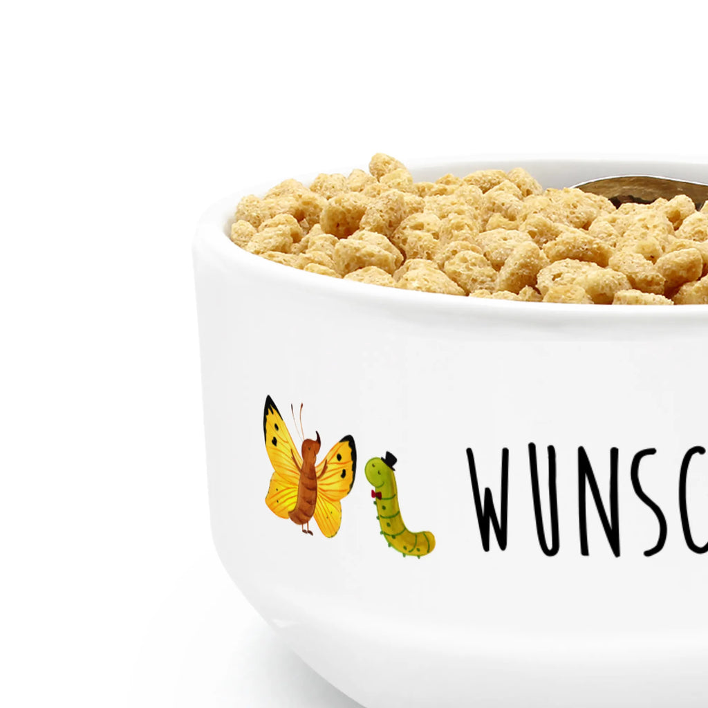 Personalizowana miska na musli gąsienica motyl Motywy zwierzęce, dobra energia, zabawne powiedzonka, zwierzęta