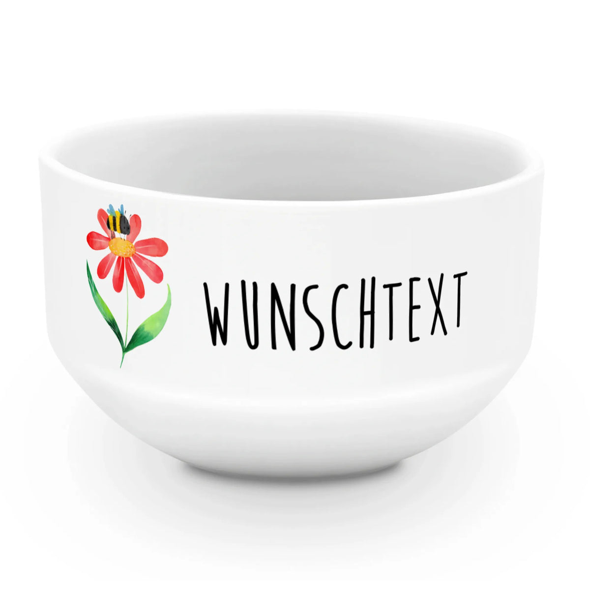 Personalized Muesli Bowl bumblebee flower snack bowl, fruit bowl, personalized cereal bowl, bowl, salad bowl, porcelain bowl, soup bowl, ceramic bowl, dessert bowl, breakfast bowl, muesli bowl, small animals, cute, funny, cute animal motives, hand drawn, small world, funny sayings, good mood, happy, gifts, gift ideas, special gifts, animal lover, card, bumble bee, field, bumblebees, nature, wasp, fluffy, bee, flower